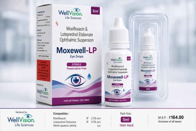 Moxewell-LP Moxifloxacin Loteprednol Eye Drops by WellVision Life Sciences